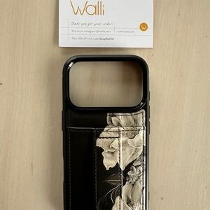 Walli Black and White Floral Phone Case - iPhone 17 Pro